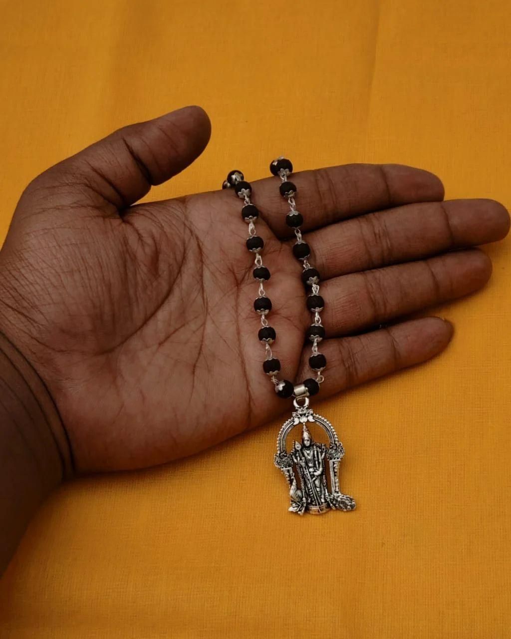 Original Karungali Mala With Murgan Locket 54beads - 8MM
