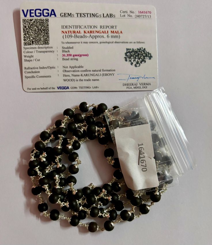 Silver Plated Karungali Mala + Karungali Bracelet ( Combo offer )
