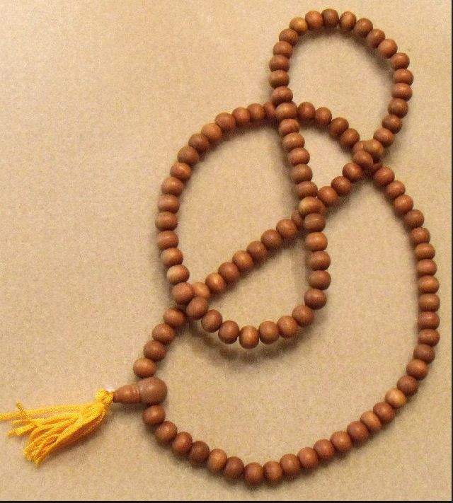 8mm Pure Sandalwood Mala – Spiritual Japa Mala for Meditation, Yoga & Daily Wear