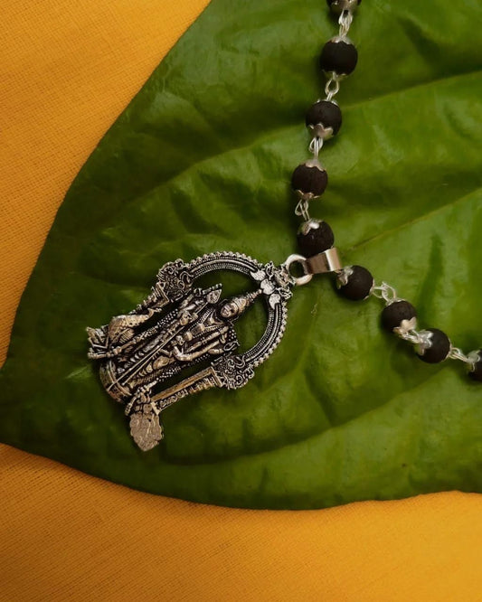 Original Karungali Mala With Murgan Locket 54beads - 8MM