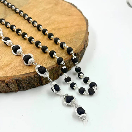Silver Plated Karungali Mala + Karungali Bracelet ( Combo offer )